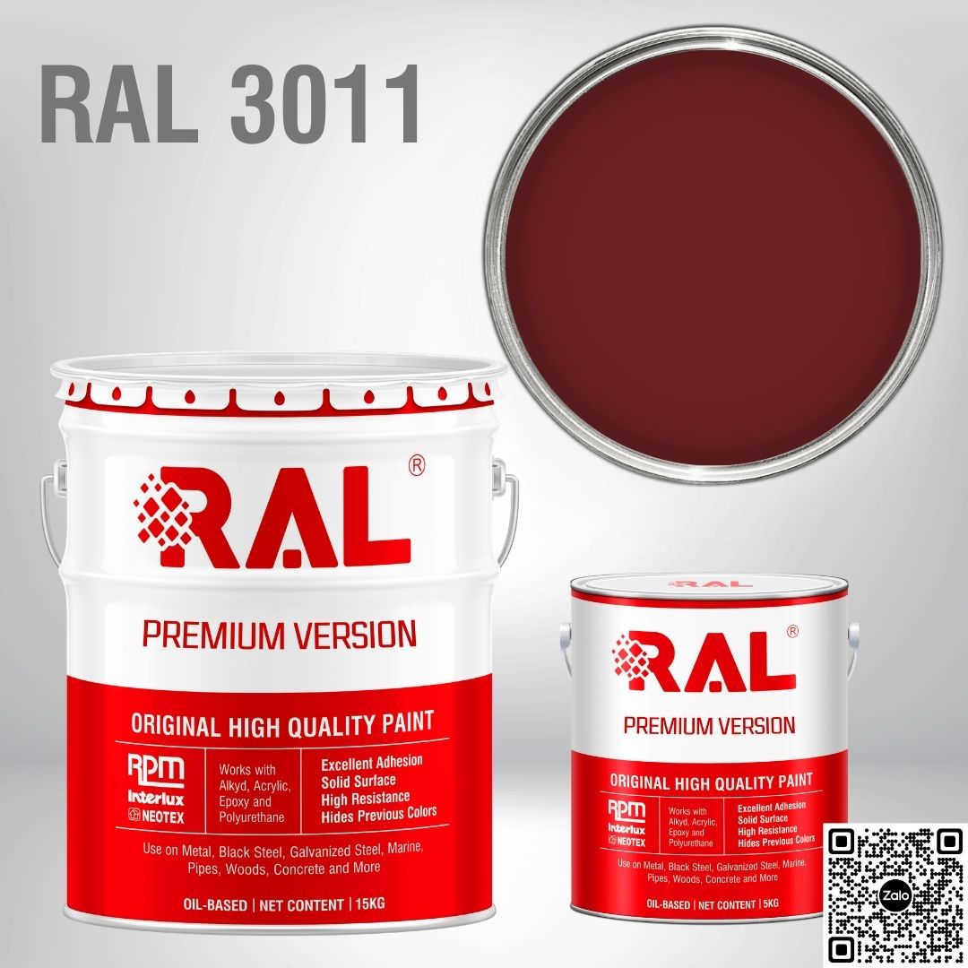 Sơn sàn công nghiệp Epoxy hệ lăn RAL RAFLOOR GUARD RAL 3011 1 RAL 3011 1