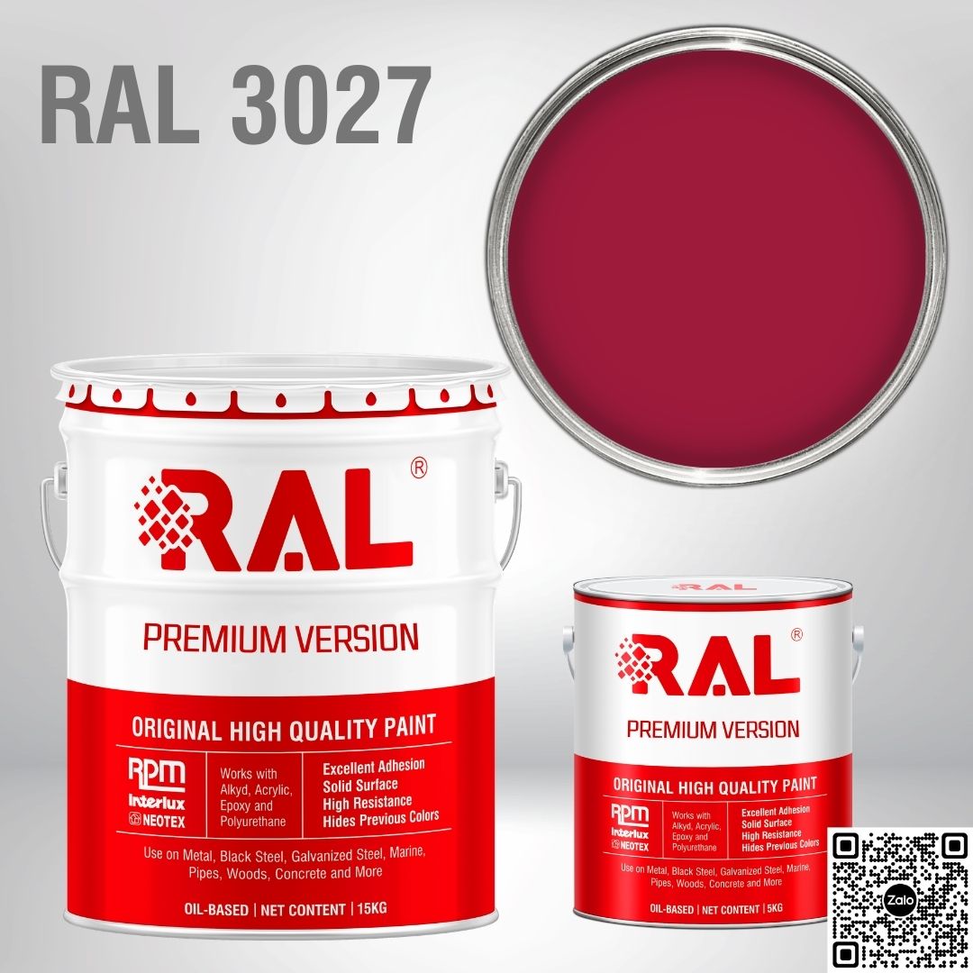 Sơn sàn công nghiệp Epoxy hệ lăn RAL RAFLOOR GUARD RAL 3027 1 RAL 3027