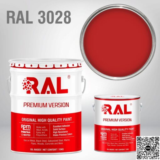 Label 3028 Sơn sàn công nghiệp Epoxy hệ lăn RAL RAFLOOR GUARD RAL 3028 ...