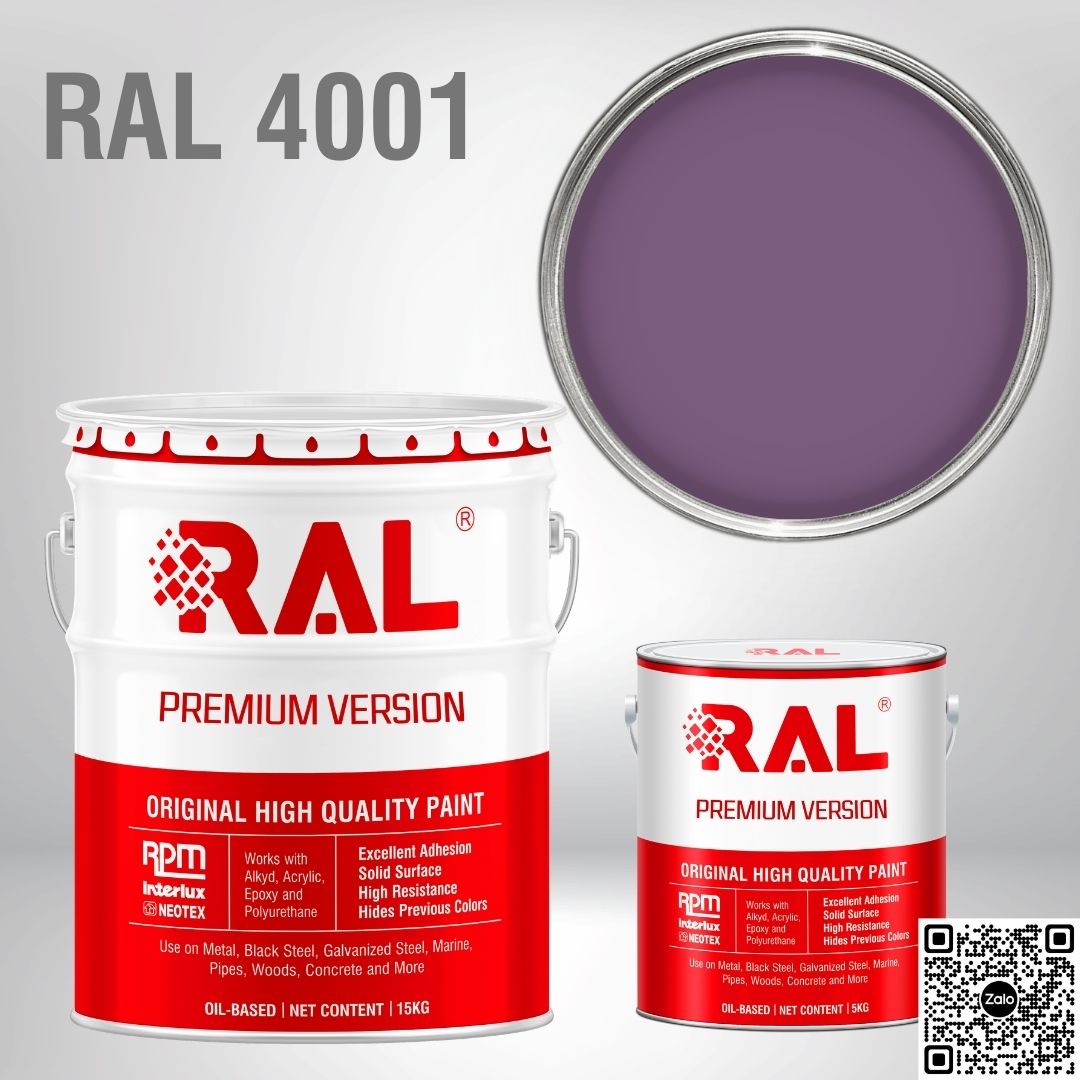 Sơn sàn công nghiệp Epoxy hệ lăn RAL RAFLOOR GUARD RAL 4001 1 RAL 4001