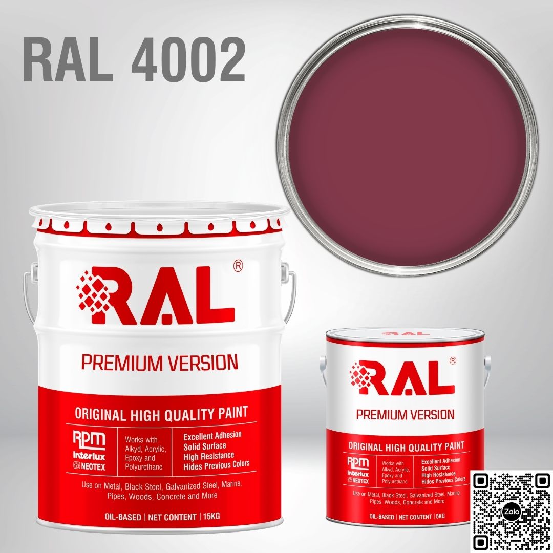 Sơn sàn công nghiệp Epoxy hệ lăn RAL RAFLOOR GUARD RAL 4002 1 RAL 4002
