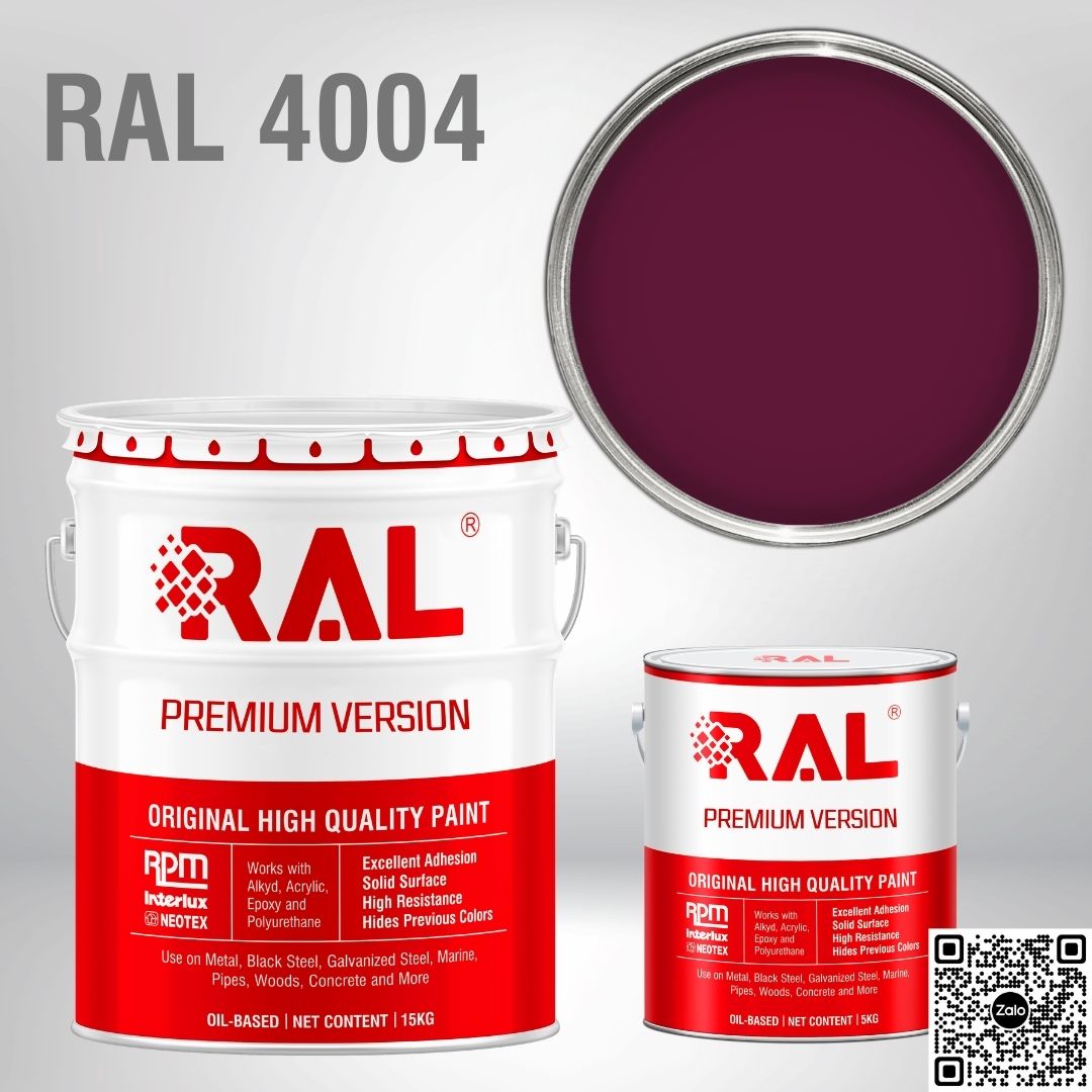 Sơn sàn công nghiệp Epoxy hệ lăn RAL RAFLOOR GUARD RAL 4004 1 RAL 4004