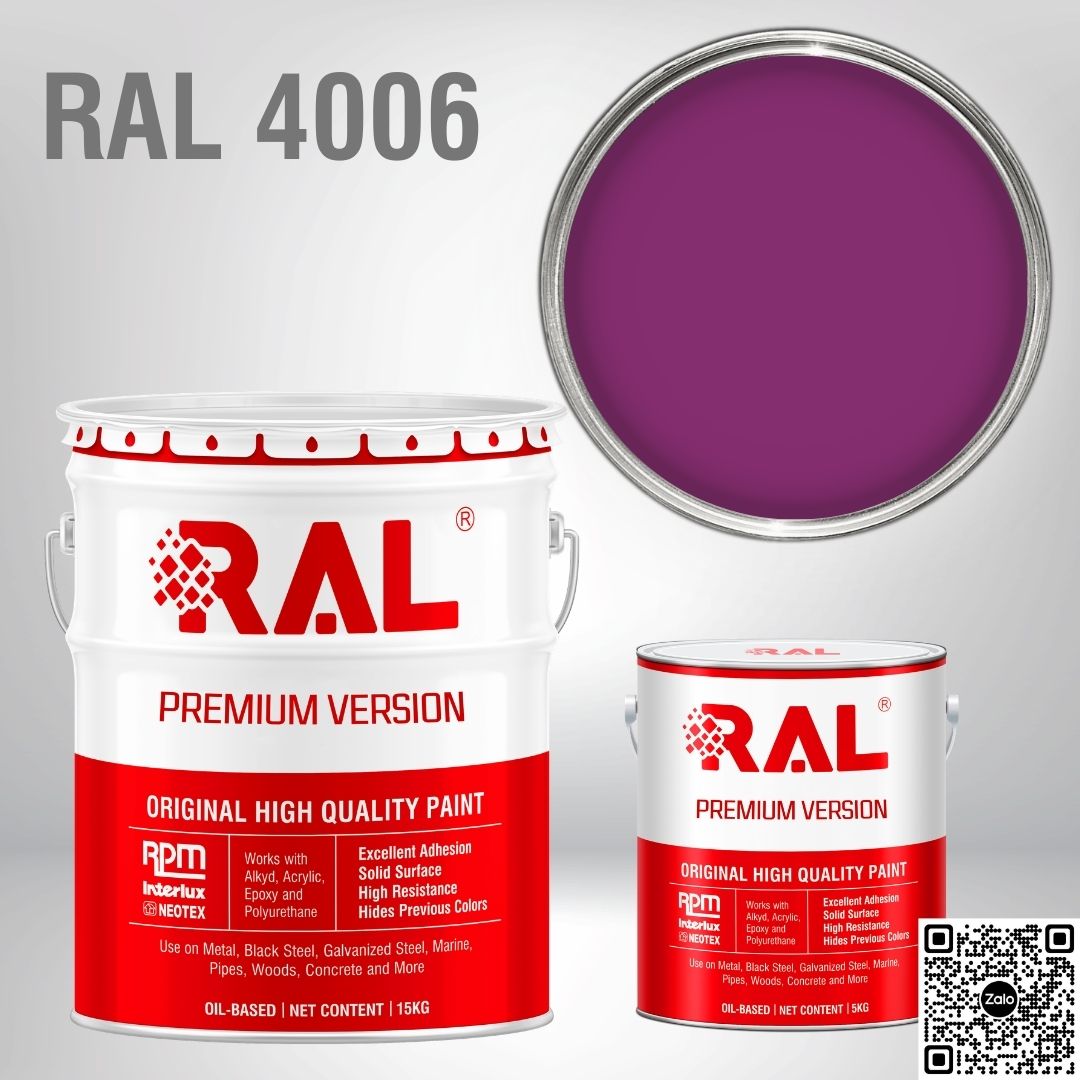Sơn sàn công nghiệp Epoxy hệ lăn RAL RAFLOOR GUARD RAL 4006 1 RAL 4006