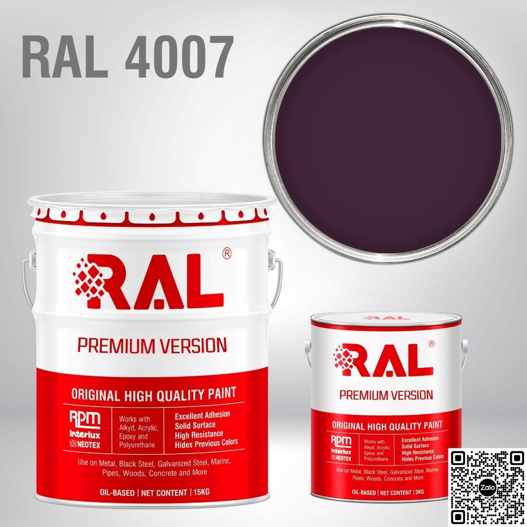 Sơn sàn công nghiệp Epoxy hệ lăn RAL RAFLOOR GUARD RAL 4007 1 RAL 4007