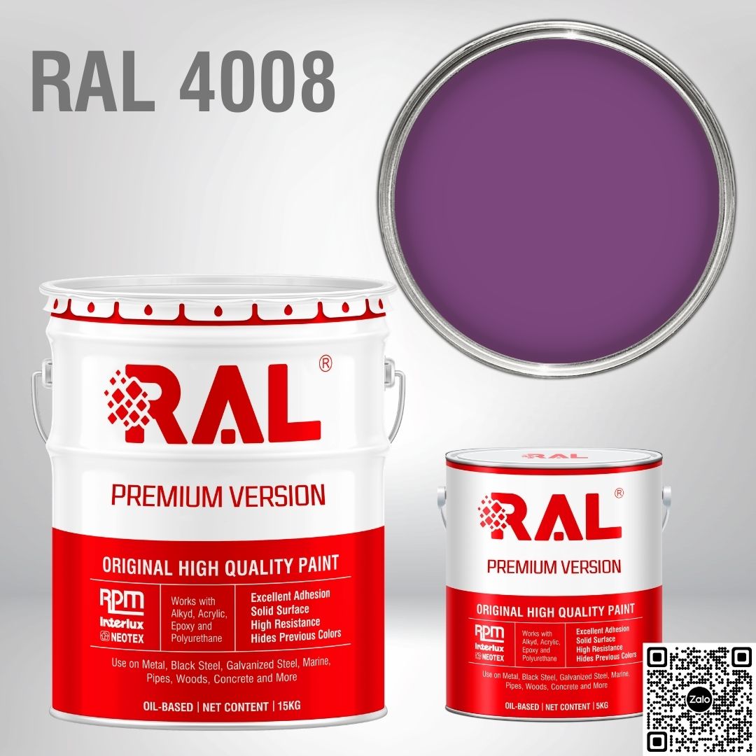 Sơn sàn công nghiệp Epoxy hệ lăn RAL RAFLOOR GUARD RAL 4008 1 RAL 4008