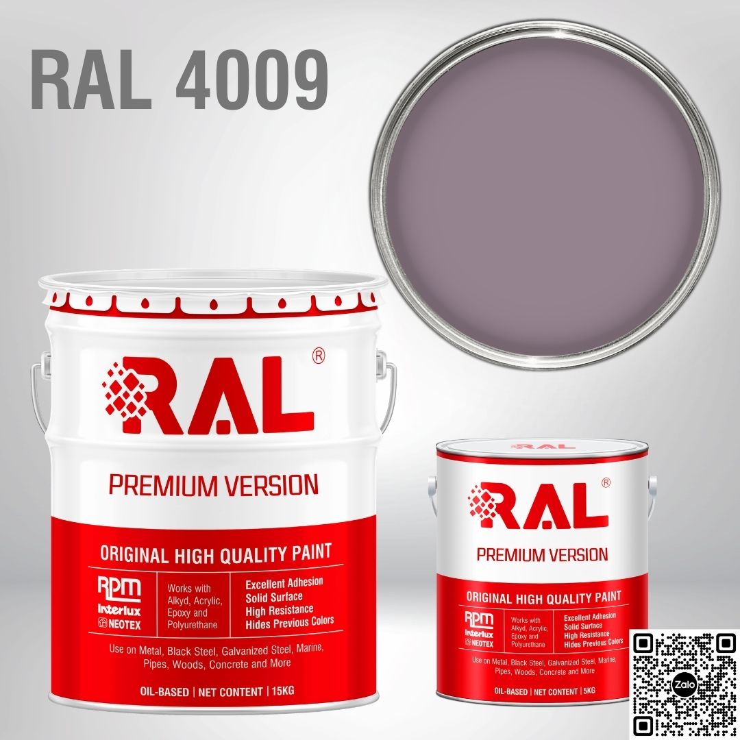 Sơn sàn công nghiệp Epoxy hệ lăn RAL RAFLOOR GUARD RAL 4009 2 RAL 4009