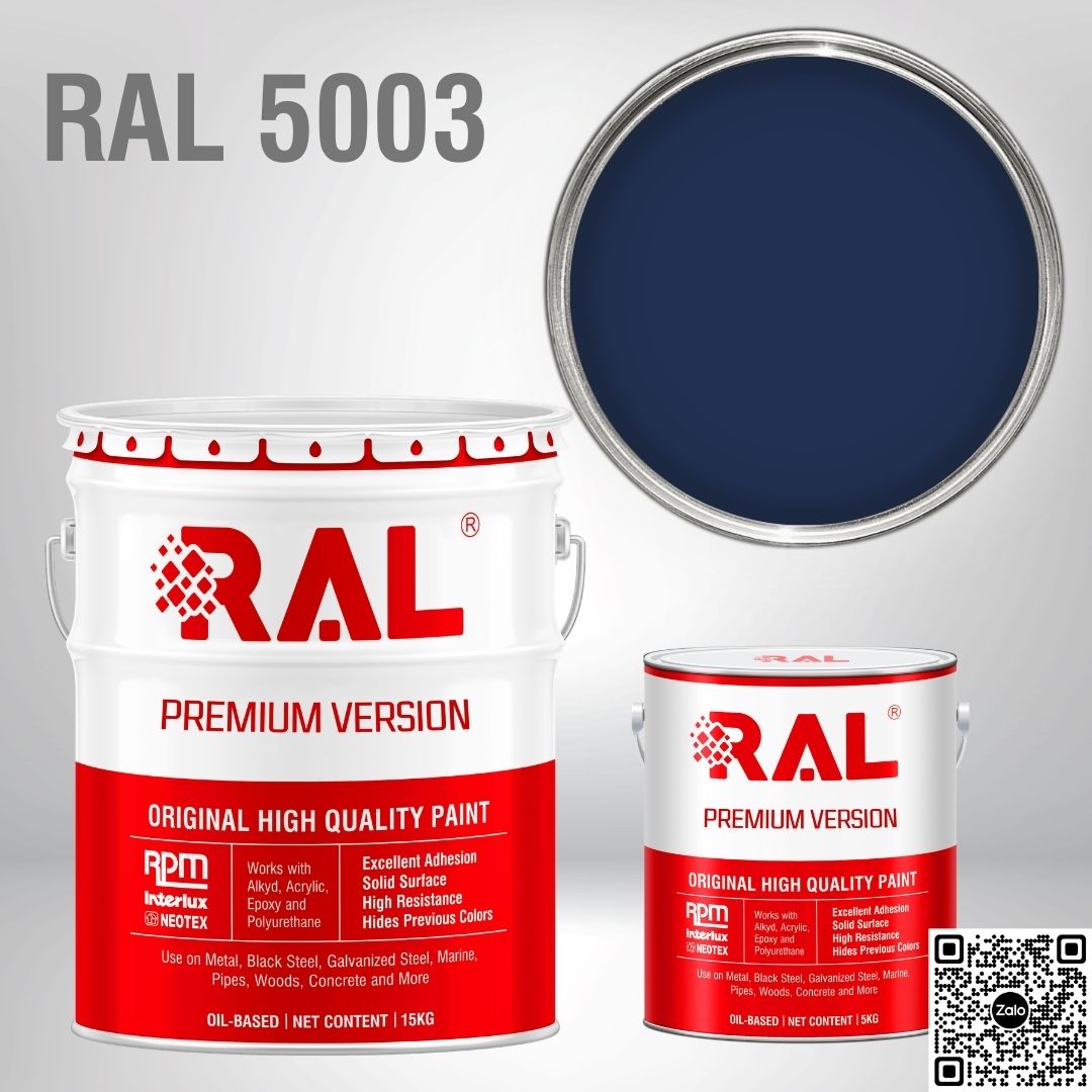 Sơn sàn công nghiệp Epoxy hệ lăn RAL RAFLOOR GUARD RAL 5003 2 RAL 5003