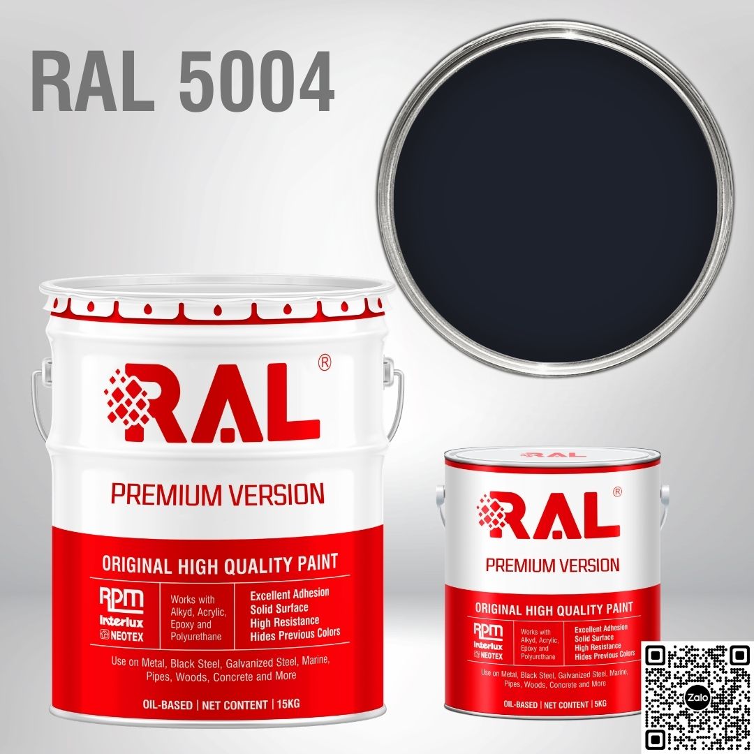 Sơn sàn công nghiệp Epoxy hệ lăn RAL RAFLOOR GUARD RAL 5004 2 RAL 5004 1