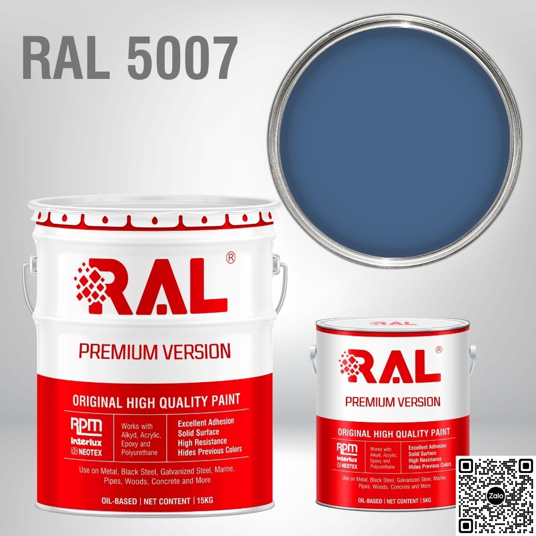 Sơn sàn công nghiệp Epoxy hệ lăn RAL RAFLOOR GUARD RAL 5007 2 RAL 5007