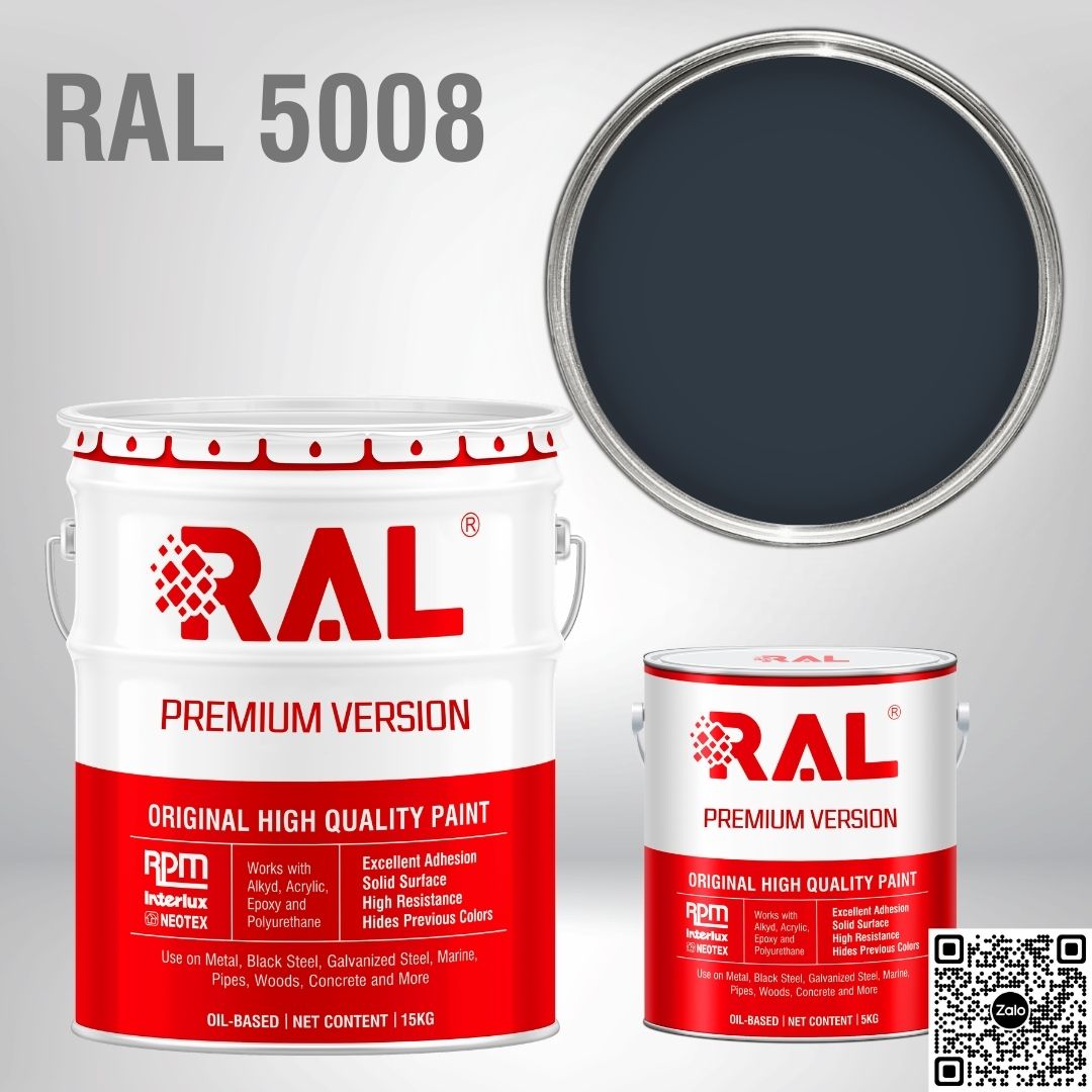 Sơn sàn công nghiệp Epoxy hệ lăn RAL RAFLOOR GUARD RAL 5008 2 RAL 5008