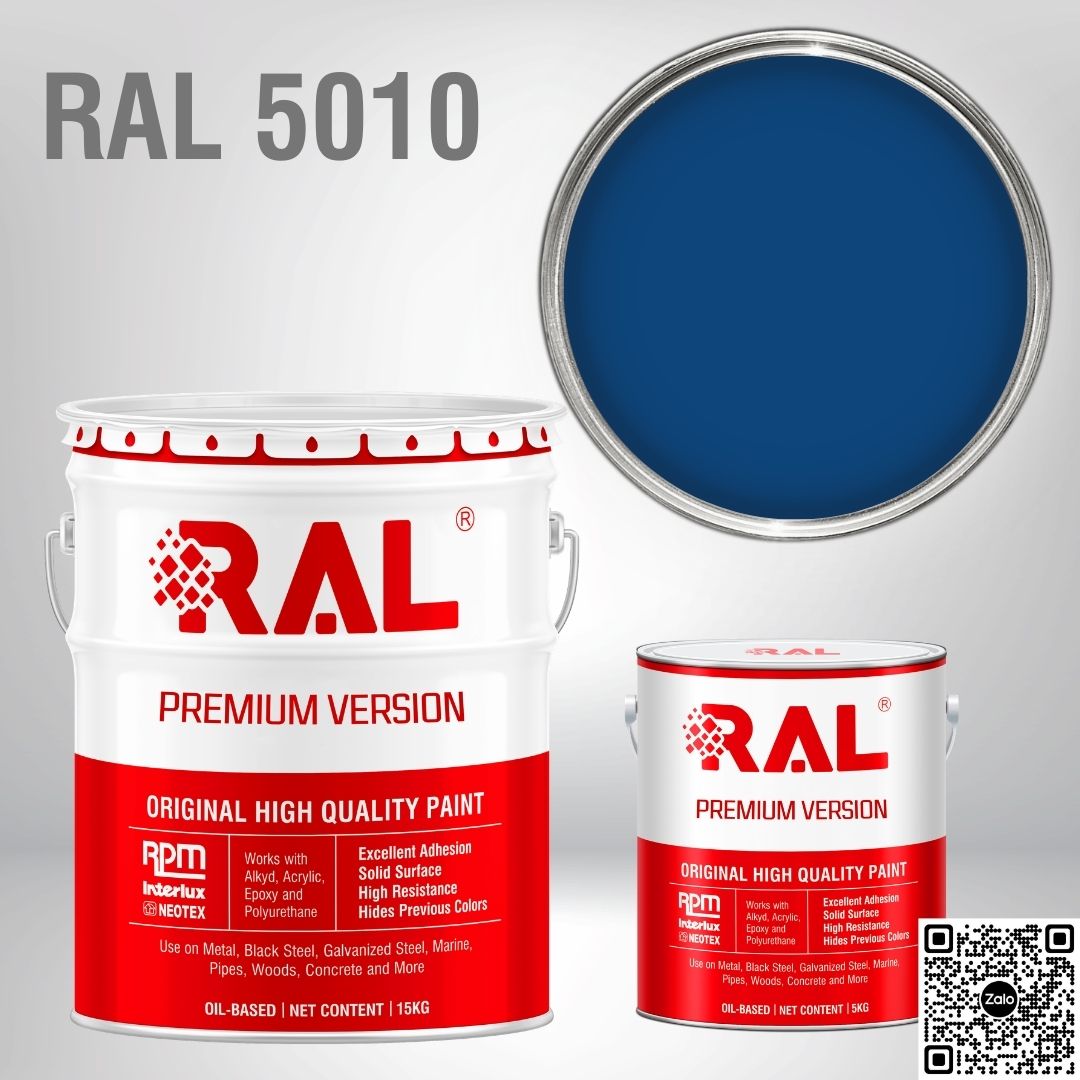 Sơn sàn công nghiệp Epoxy hệ lăn RAL RAFLOOR GUARD RAL 5010 2 RAL 5010