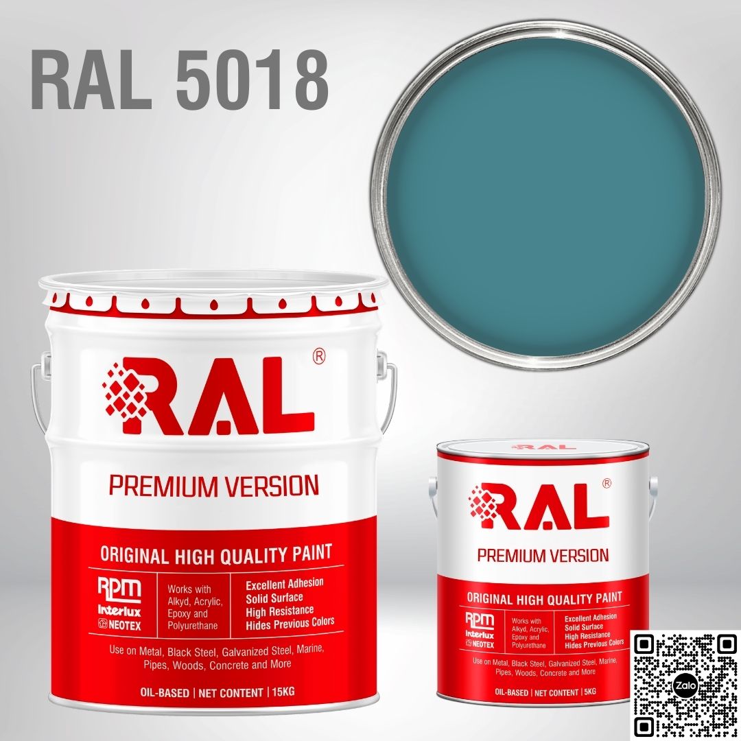 Sơn sàn công nghiệp Epoxy hệ lăn RAL RAFLOOR GUARD RAL 5018 1 RAL 5018