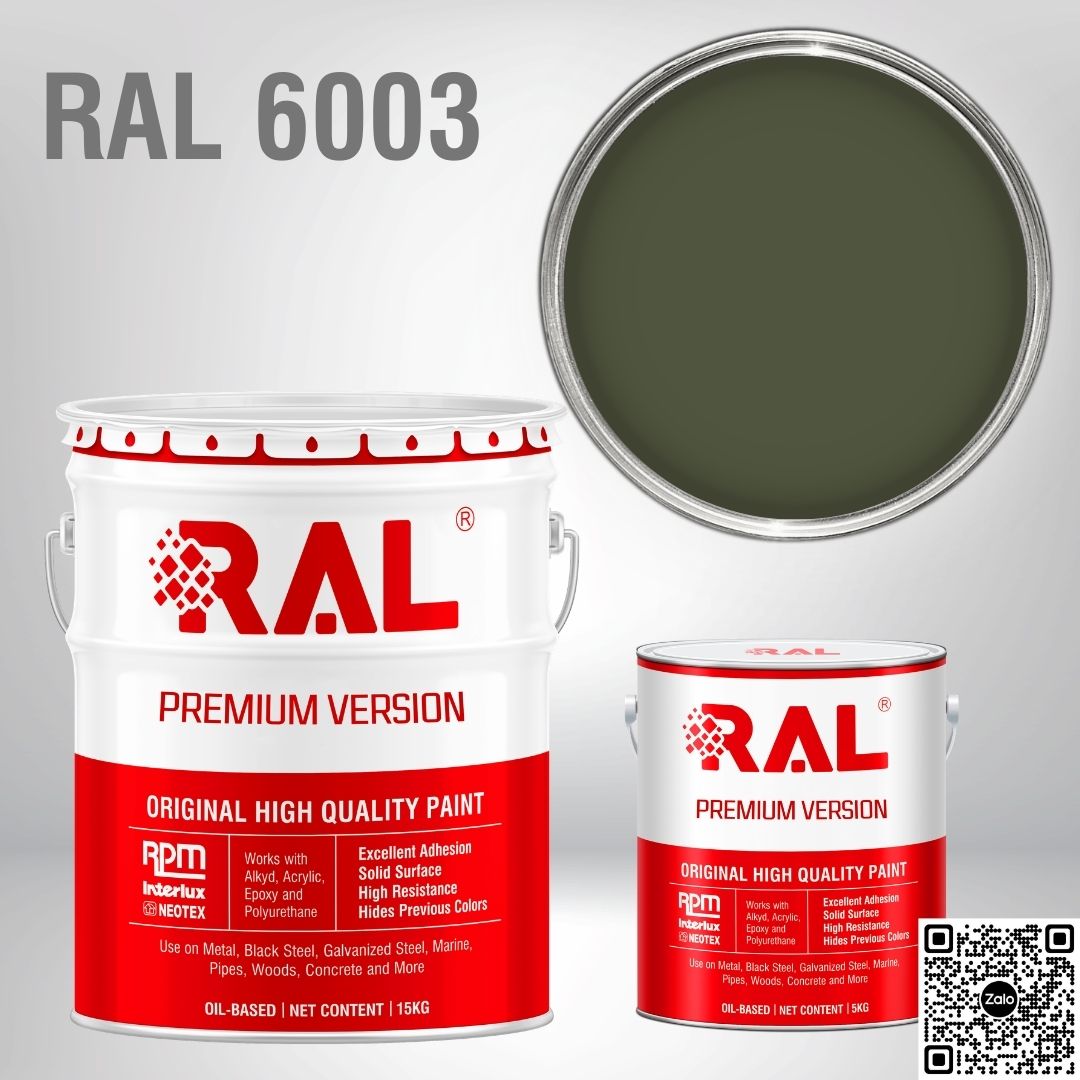 Sơn sàn công nghiệp Epoxy hệ lăn RAL RAFLOOR GUARD RAL 6003 2 RAL 6003 1