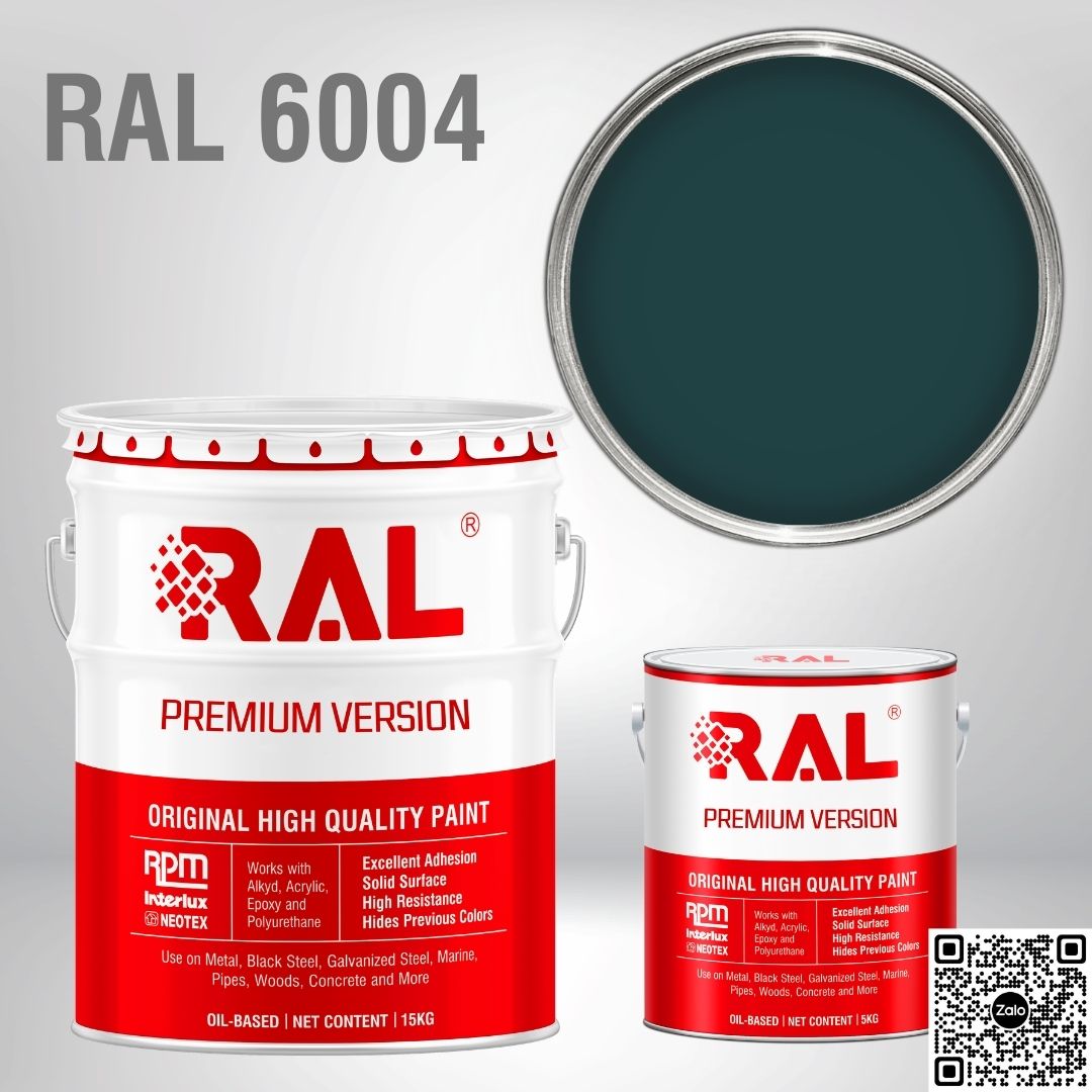 Sơn sàn công nghiệp Epoxy hệ lăn RAL RAFLOOR GUARD RAL 6004 2 RAL 6004