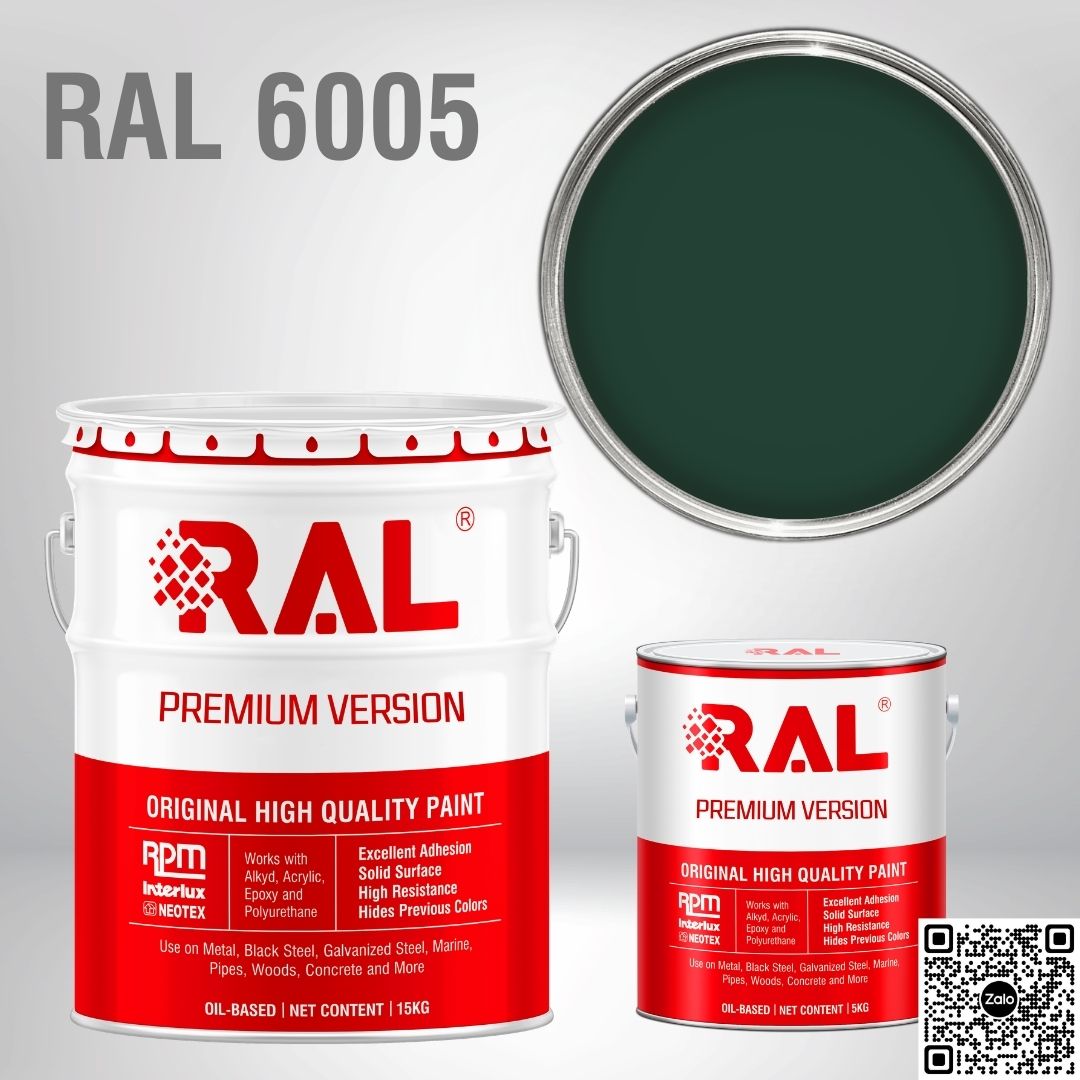 Sơn sàn công nghiệp Epoxy hệ lăn RAL RAFLOOR GUARD RAL 6005 2 RAL 6005