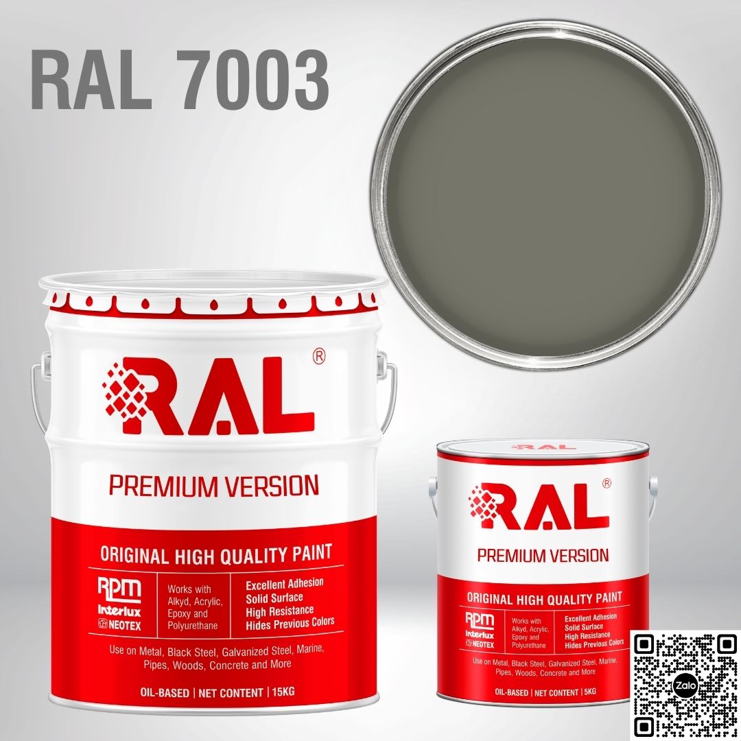 Sơn sàn công nghiệp Epoxy hệ lăn RAL RAFLOOR GUARD RAL 7003 1 RAL 7003