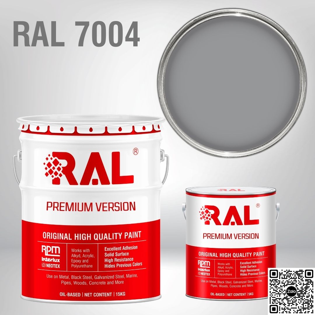 Sơn sàn công nghiệp Epoxy hệ lăn RAL RAFLOOR GUARD RAL 7004 1 RAL 7004