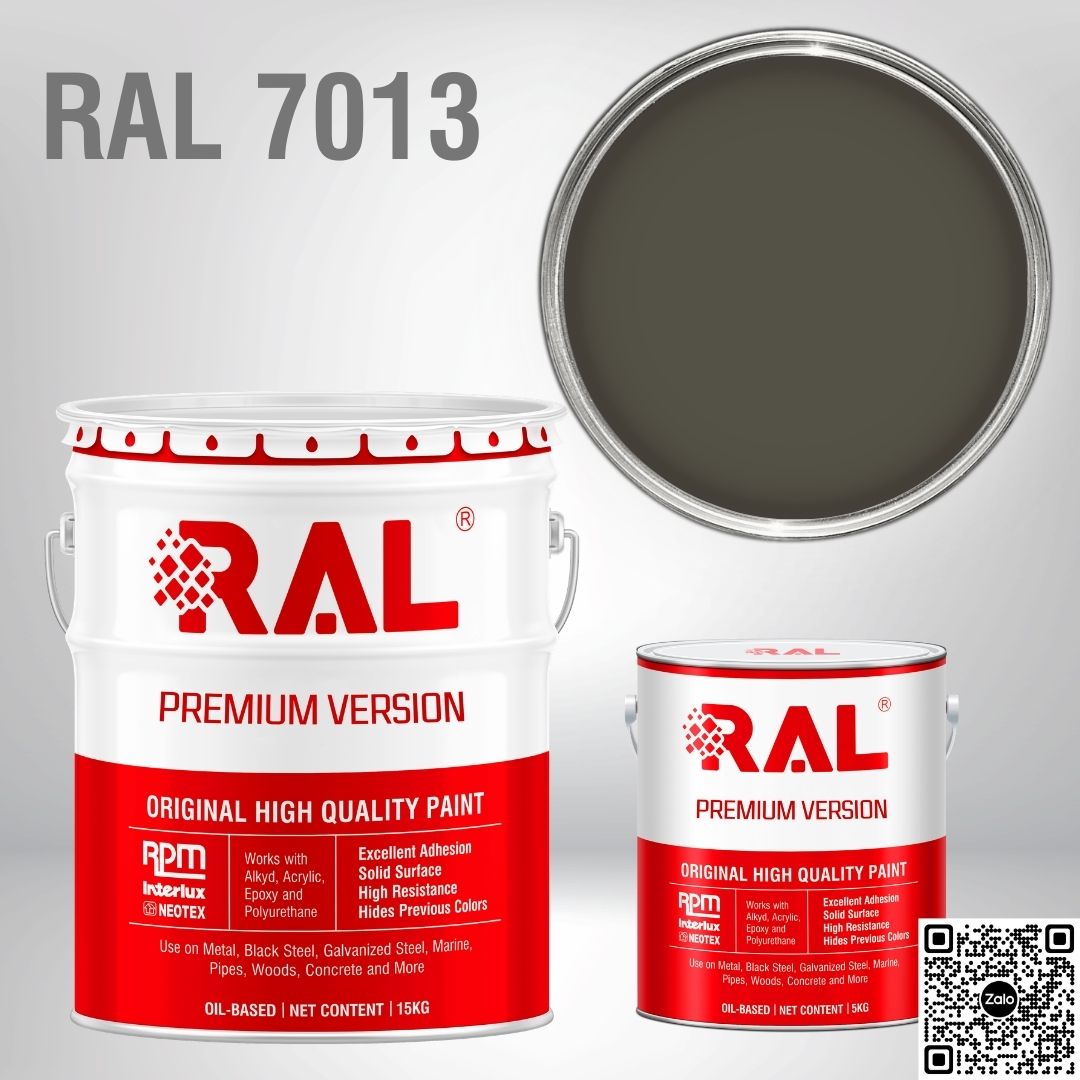 Sơn sàn công nghiệp Epoxy hệ lăn RAL RAFLOOR GUARD RAL 7013 1 RAL 7013