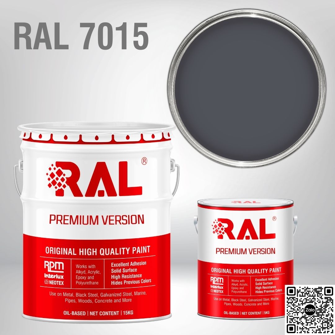 Sơn sàn công nghiệp Epoxy hệ lăn RAL RAFLOOR GUARD RAL 7015 1 RAL 7015