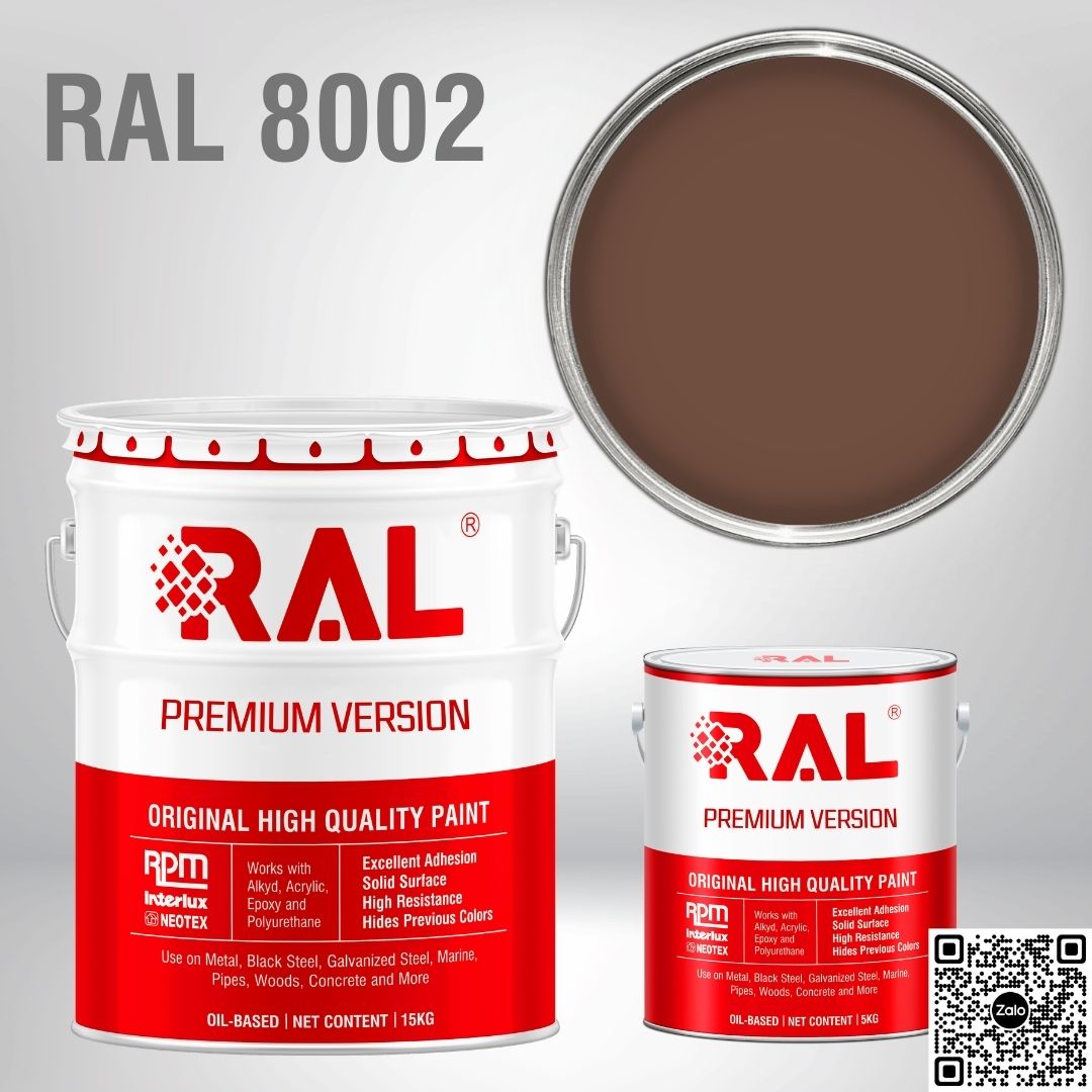 Sơn sàn công nghiệp Epoxy hệ lăn RAL RAFLOOR GUARD RAL 8002 1 RAL 8002