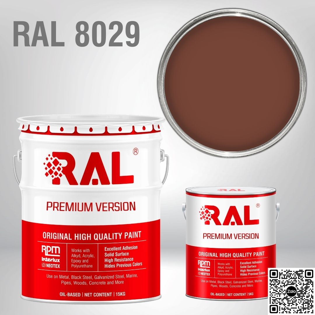 Sơn sàn công nghiệp Epoxy hệ lăn RAL RAFLOOR GUARD RAL 8029 1 RAL 8029