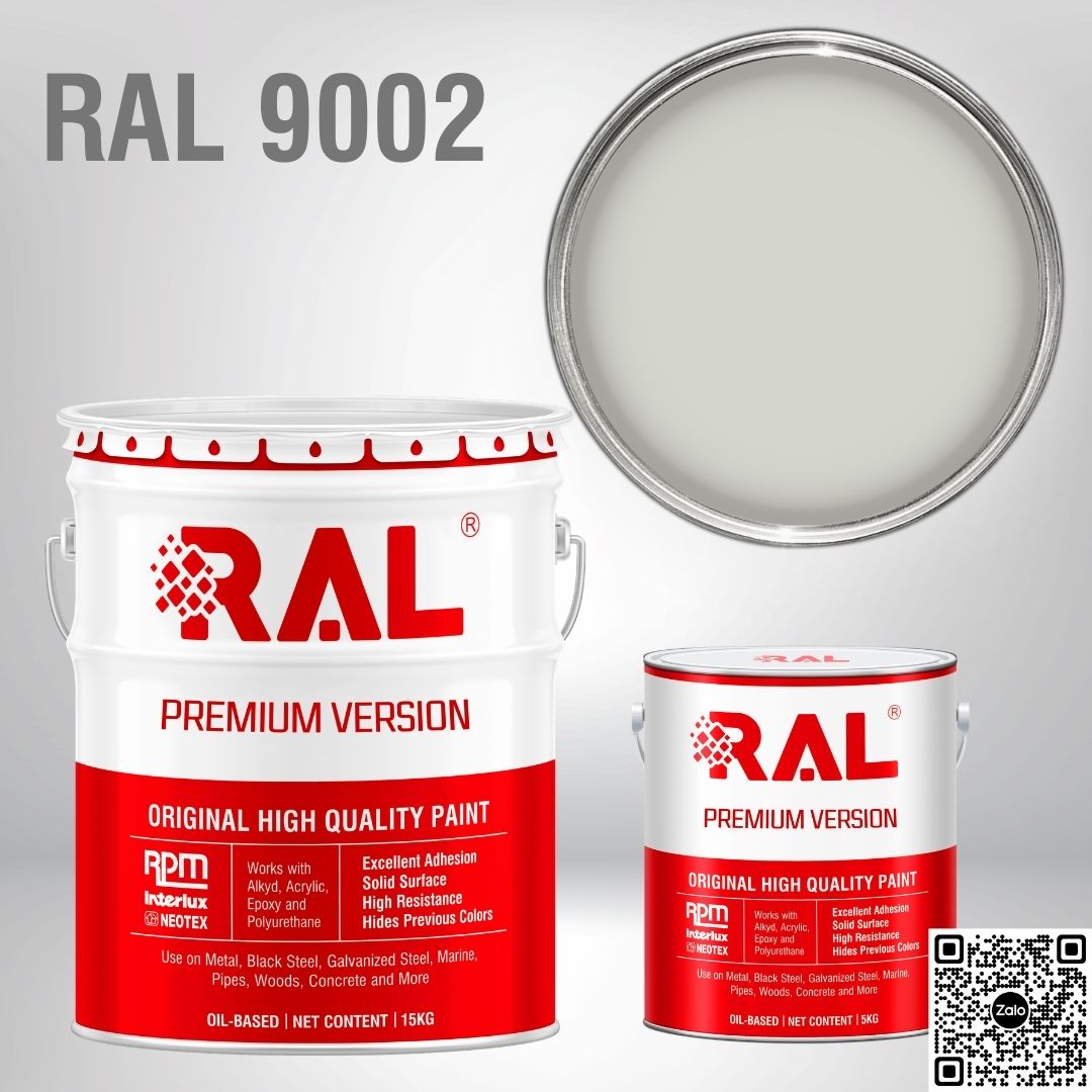 Sơn sàn công nghiệp Epoxy hệ lăn RAL RAFLOOR GUARD RAL 9002 1 RAL 9002