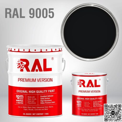 Pvc Rl9005 Sơn sàn công nghiệp Epoxy hệ lăn RAL RAFLOOR GUARD RAL 9005 ...