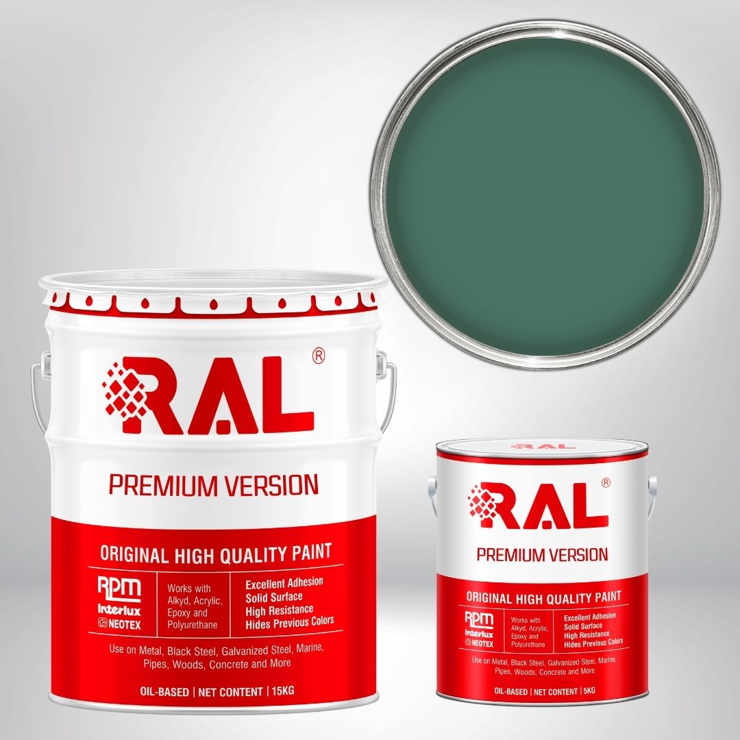 Sơn sàn công nghiệp Epoxy hệ lăn RAL RAFLOOR GUARD RAL 6000 2 mau RAL 6000